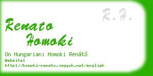 renato homoki business card