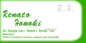renato homoki business card